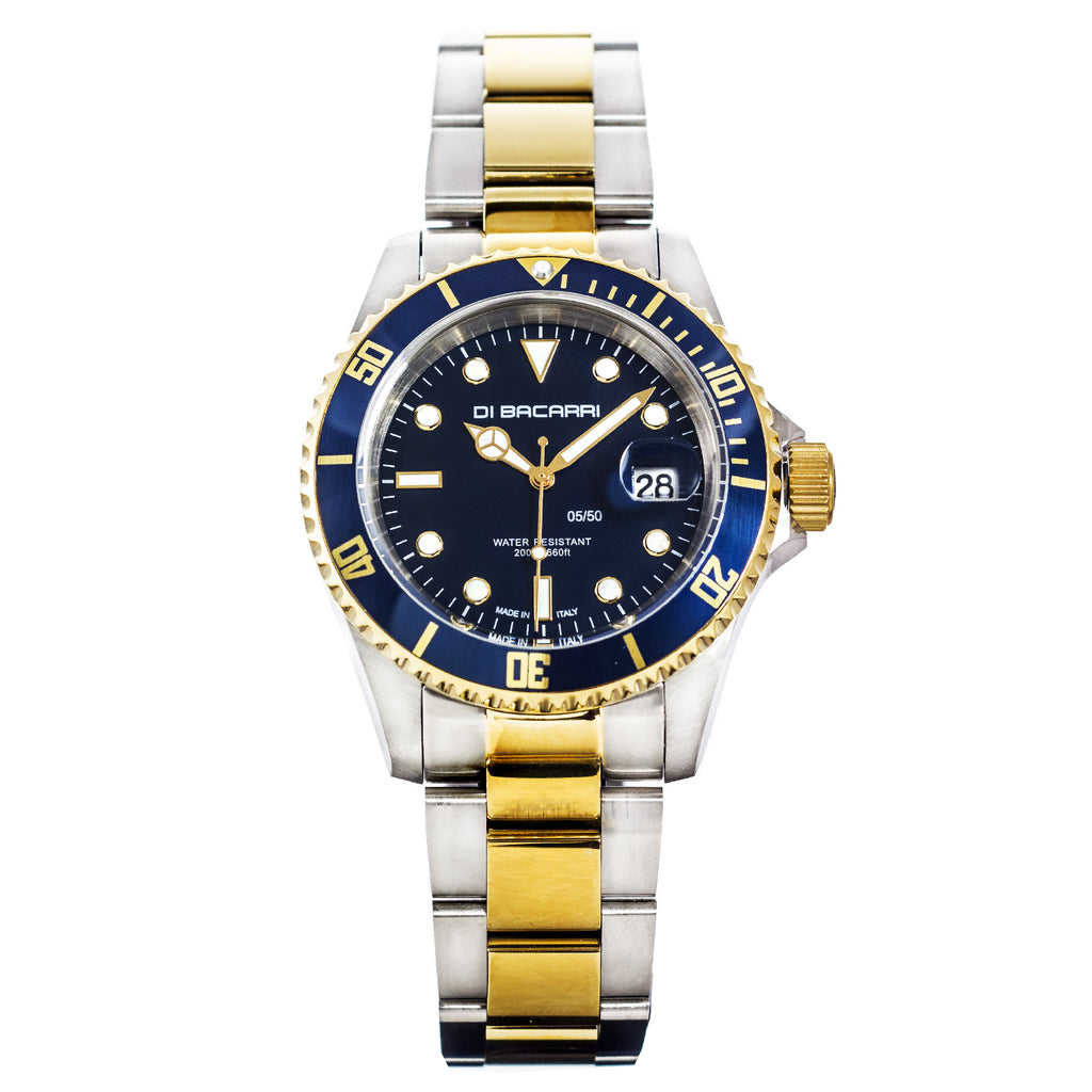 Di Bacarri Limited Edition 42mm Marina Diver 18K Gold Two-Tone Deep Blue