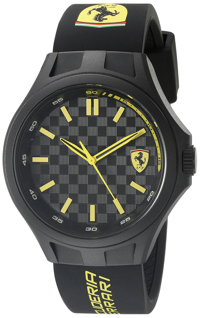 Ferrari Pit Crew Analog Display Quartz Black Watch