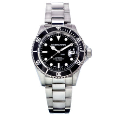 Di Bacarri Limited Edition 42mm Marina Diver Stainless Steel Black Dial Black Bezel