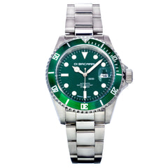 Di Bacarri Limited Edition 42mm Marina Diver Stainless Steel Green Dial Green Bezel