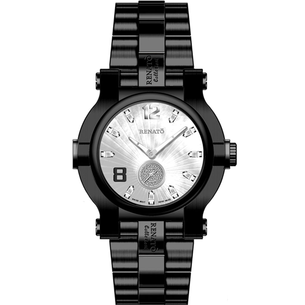 Renato Swiss Beast Diamond Limited Production 75pcs  All Black 46mm White Dial