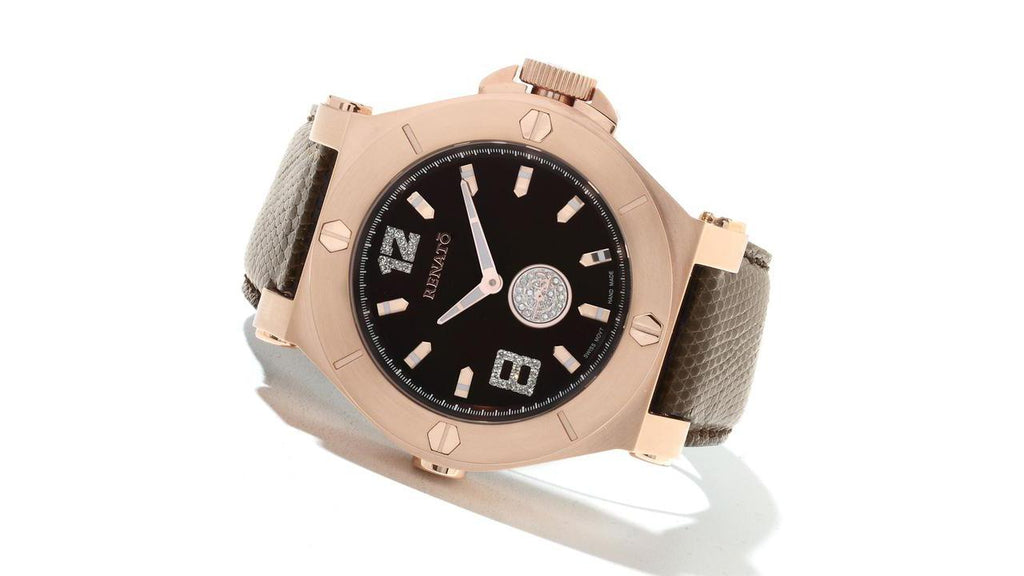 Renato Gent's Swiss Luxury Limited Edition Diamond Rose Gold Brown Dial