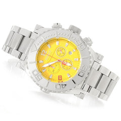 Renato 50mm Swiss Made Emporium Chronograph Diver Stainless Steel Yellow Dial