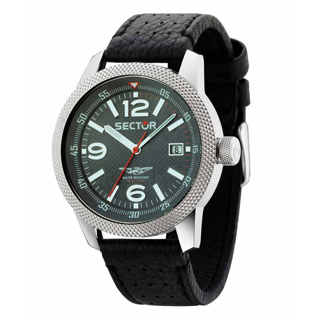 Sector Overland Hunter Green Textured Dial Black Strap