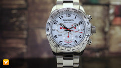 Di Bacarri Limited Edition H Racer Swiss Chronograph White Dial