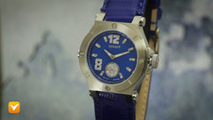 Renato Gent's Swiss Luxury Limited Edition Diamond Dial Blue Leather Strap