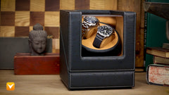 Di Bacarri Special Collector's Watch Winder Presentation Box - Blue Leather