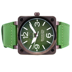 XO Retro Men's Certified 1941 P-51 Mustang DNA Watch - Square Collection Green Dial