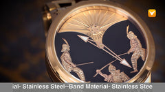 Watchstar Limited Edition 48mm Swiss Made Patented Movement Rose Gold Samurai Watch