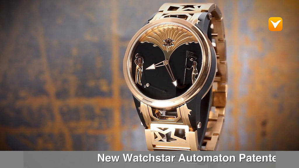 Watchstar 48MM Limited Edition Swiss Made Patented Movement Golf Watch - Rose Gold