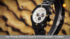 Renato 50MM Wilde Beast Swiss Chronograph Black IP Silver/Rose Dial - Only 100pcs Produced