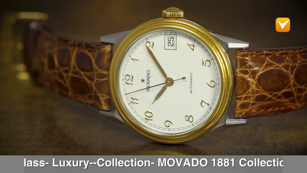 Movado Limited Edition 1881 Collection 21 Jewels Swiss Automatic Watch White Dial 18KT Gold Two Tone Case